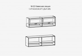 Париж №22 Навесная секция (ясень шимо свет/силк-тирамису) в Режи - rezh.mebel24.online | фото 2