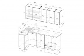 ПАРМА Кухонный гарнитур Прайм 400 (1100*2000 мм) в Режи - rezh.mebel24.online | фото 2
