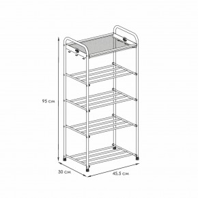 ПДОА15 Б Подставка для обуви "Альфа 15" Белый в Режи - rezh.mebel24.online | фото 2