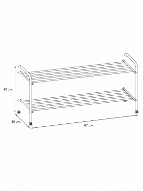 ПДОА32 Ч Подставка для обуви "Альфа 32" Черный в Режи - rezh.mebel24.online | фото 3