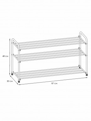 ПДОА33 Ч Подставка для обуви "Альфа 33" Черный в Режи - rezh.mebel24.online | фото 2