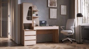 ПИФАГОР Стол компьютерный (дуб вотан/кашемир) в Режи - rezh.mebel24.online | фото