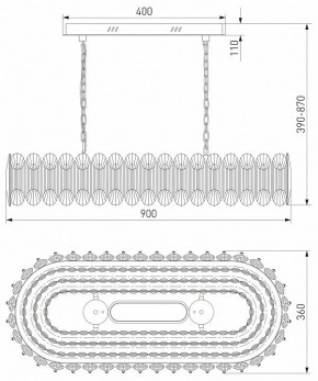 Подвесная люстра Bogate-s Chaleur 423/1 в Режи - rezh.mebel24.online | фото 5