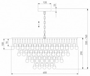Подвесная люстра Bogate-s Gutta 476/8 в Режи - rezh.mebel24.online | фото 5