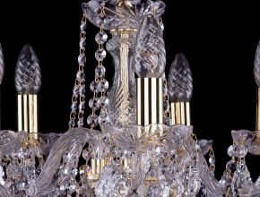Подвесная люстра Bohemia Ivele Crystal 1402 1402/5/141/G/Leafs в Режи - rezh.mebel24.online | фото 3
