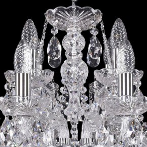 Подвесная люстра Bohemia Ivele Crystal 1411 1411/8+4/195/Ni в Режи - rezh.mebel24.online | фото 4