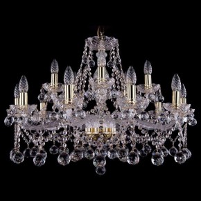 Подвесная люстра Bohemia Ivele Crystal 1413 1413/10+5/300/G/Balls в Режи - rezh.mebel24.online | фото