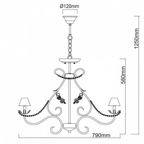 Подвесная люстра Chiaro Валенсия 6 299011608 в Режи - rezh.mebel24.online | фото 12