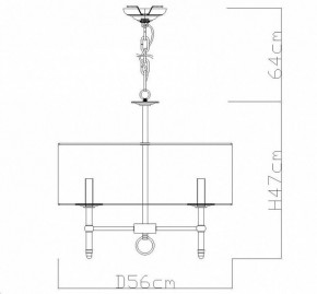 Подвесная люстра Divinare Candela 1162/01 LM-5 в Режи - rezh.mebel24.online | фото 4