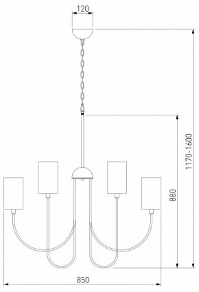 Подвесная люстра Eurosvet Abbey 60164/10 черный в Режи - rezh.mebel24.online | фото 3