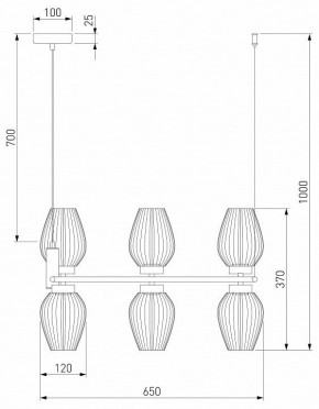 Подвесная люстра Eurosvet Alva 30183/6 латунь в Режи - rezh.mebel24.online | фото 4