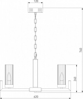 Подвесная люстра Eurosvet Arganie 60133/6 латунь в Режи - rezh.mebel24.online | фото 6