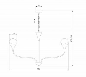 Подвесная люстра Eurosvet Calyx 60169/8 никель в Режи - rezh.mebel24.online | фото 3
