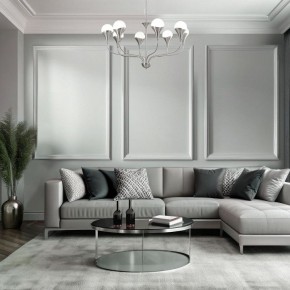 Подвесная люстра Eurosvet Calyx 60169/8 никель в Режи - rezh.mebel24.online | фото 4