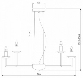 Подвесная люстра Eurosvet Cariso 60150/10 хром в Режи - rezh.mebel24.online | фото 5
