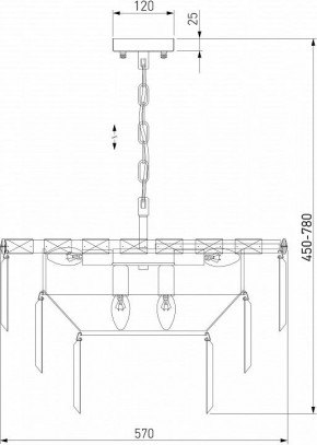 Подвесная люстра Eurosvet Elegante 10130/8 хром/прозрачный хрусталь Strotskis в Режи - rezh.mebel24.online | фото 3