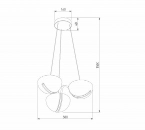 Подвесная люстра Eurosvet Emisfero 50083/3 LED золото в Режи - rezh.mebel24.online | фото 6