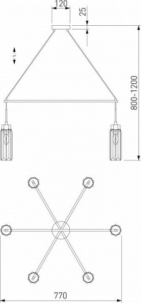 Подвесная люстра Eurosvet Gilian 60163/6 никель в Режи - rezh.mebel24.online | фото 3