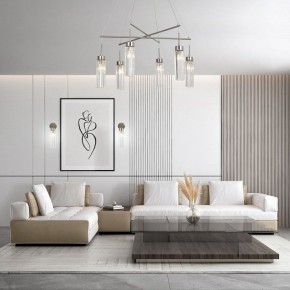 Подвесная люстра Eurosvet Gilian 60163/6 никель в Режи - rezh.mebel24.online | фото 4