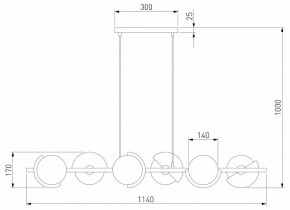 Подвесная люстра Eurosvet Moity 70149/6 черный/латунь в Режи - rezh.mebel24.online | фото 5