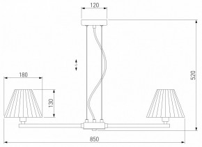Подвесная люстра Eurosvet Peony 60136/8 хром/серый в Режи - rezh.mebel24.online | фото 3