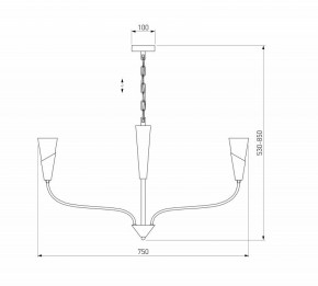 Подвесная люстра Eurosvet Rhyton 60167/6 латунь в Режи - rezh.mebel24.online | фото 5