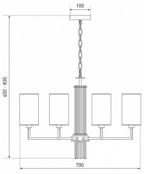 Подвесная люстра Eurosvet Soffio 60134/8 никель в Режи - rezh.mebel24.online | фото 5