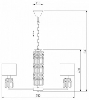 Подвесная люстра Eurosvet Zaffiro 10099/8 хром/прозрачный хрусталь Strotskis (новый абажур) в Режи - rezh.mebel24.online | фото 5