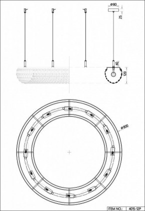 Подвесная люстра Favourite Monilibus 4015-12P в Режи - rezh.mebel24.online | фото 5