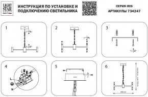 Подвесная люстра Lightstar Iris 734247 в Режи - rezh.mebel24.online | фото 4