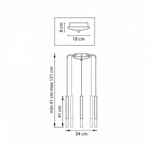 Подвесная люстра Lightstar Tubo L5T747143 в Режи - rezh.mebel24.online | фото 3