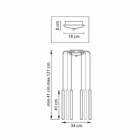 Подвесная люстра Lightstar Tubo L8T747243 в Режи - rezh.mebel24.online | фото 3