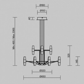 Подвесная люстра Maytoni Arana MOD401PL-L72BS3K в Режи - rezh.mebel24.online | фото 5