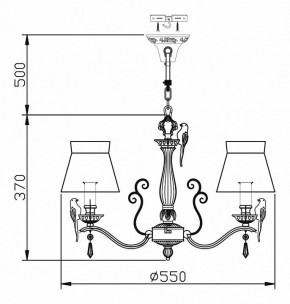 Подвесная люстра Maytoni Bird ARM013-03-W в Режи - rezh.mebel24.online | фото 6