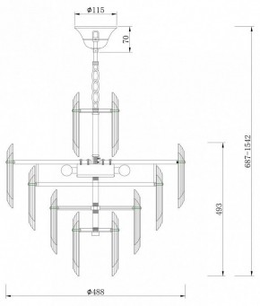 Подвесная люстра Maytoni Flare DIA200PL-06G в Режи - rezh.mebel24.online | фото 7