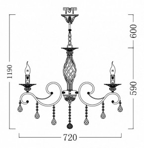 Подвесная люстра Maytoni Grace ARM247-08-G в Режи - rezh.mebel24.online | фото 4