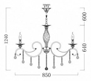 Подвесная люстра Maytoni Grace ARM247-10-G в Режи - rezh.mebel24.online | фото 7