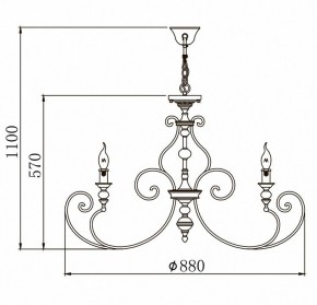 Подвесная люстра Maytoni Karina H631-PL-08-B в Режи - rezh.mebel24.online | фото 3