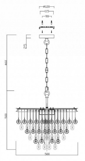 Подвесная люстра Maytoni Linn MOD091PL-05G в Режи - rezh.mebel24.online | фото 5