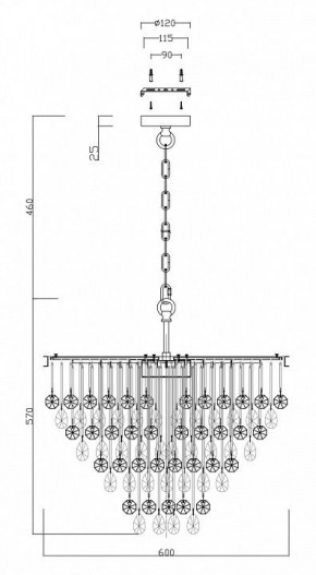 Подвесная люстра Maytoni Linn MOD091PL-07CH в Режи - rezh.mebel24.online | фото 4