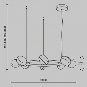 Подвесная люстра Maytoni Mind MOD299PL-L80BC3K в Режи - rezh.mebel24.online | фото 4