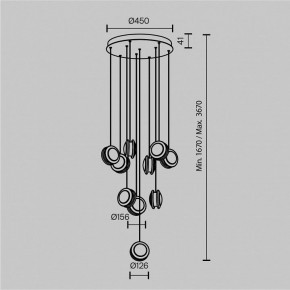 Подвесная люстра Maytoni Pharao MOD361PL-L41BS3K в Режи - rezh.mebel24.online | фото 4