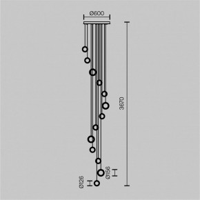 Подвесная люстра Maytoni Pharao MOD361PL-L58BS3K в Режи - rezh.mebel24.online | фото 4