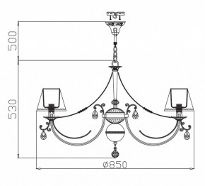 Подвесная люстра Maytoni Soffia RC093-PL-08-R в Режи - rezh.mebel24.online | фото 5