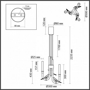 Подвесная люстра Odeon Light Lark 5431/6L в Режи - rezh.mebel24.online | фото 5