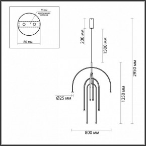 Подвесная люстра Odeon Light Memfi 6633/95L в Режи - rezh.mebel24.online | фото