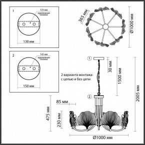 Подвесная люстра Odeon Light Ventaglio 4870/7 в Режи - rezh.mebel24.online | фото 6