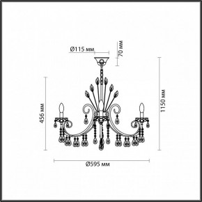 Подвесная люстра Odeon Light Versia 4977/6 в Режи - rezh.mebel24.online | фото 5
