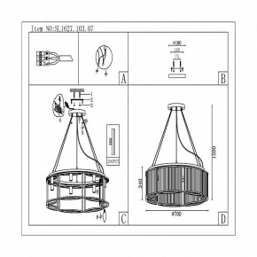 Подвесная люстра ST-Luce Velletri SL1627.103.07 в Режи - rezh.mebel24.online | фото 5