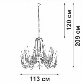 Подвесная люстра Vitaluce V1044 V1044-1/20 в Режи - rezh.mebel24.online | фото 3